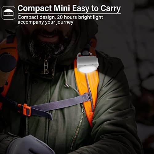 FLY2SKY 2 Pcs White Camping Light Tent Light Portable Rechargeable LED Camping Light Survival Gear Camping Accessories Camping Equipment for Hiking Backpacking Fishing Hurricane Emergency Outage - Image 7