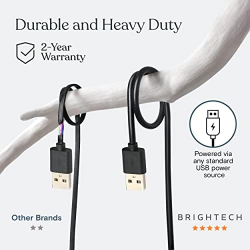 Brightech Ambience Pro USB Powered String Lights - 24 Ft Commercial Grade Waterproof String Lights - Outdoor Shatterproof Patio Lights for Camping, Backyard, Porch - 1.5W LED Warm White Light - Image 5