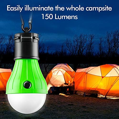 FLY2SKY Tent Lamp 4 Packs Portable LED Tent Light Clip Hook Hurricane Emergency Lights LED Camping Light Bulb Camping Tent Lantern Bulb Camping Equipment for Camping Hiking Backpacking Fishing Outage - Image 2