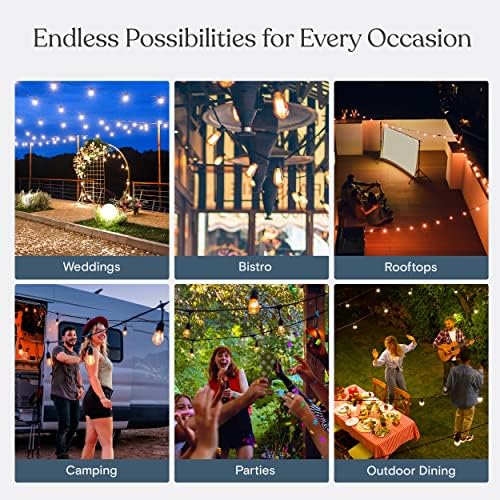 Brightech Ambience Pro USB Powered String Lights - 24 Ft Commercial Grade Waterproof String Lights - Outdoor Shatterproof Patio Lights for Camping, Backyard, Porch - 1.5W LED Warm White Light - Image 8