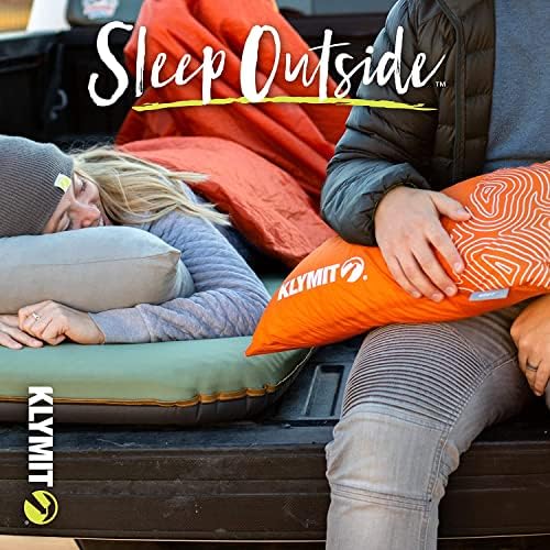 Klymit Drift Camping Pillow, Shredded Memory Foam Travel Pillow with Reversible Cover for Outdoor Use, Large, Orange - Image 7