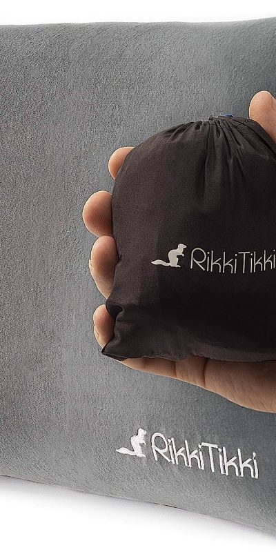 RikkiTikki Inflatable Camping Pillow - Hiking Pillow Ultralight - Backpacking Pillow Lightweight - Camp Pillow Compressible - Blow Up Camping Pillow