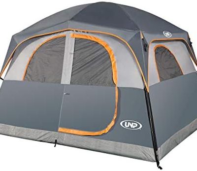 UNP Tents 6 Person Waterproof Windproof Easy Setup,Double Layer Family Camping Tent with 1 Mesh Door & 5 Large Mesh Windows -10'X9'X78in(H)